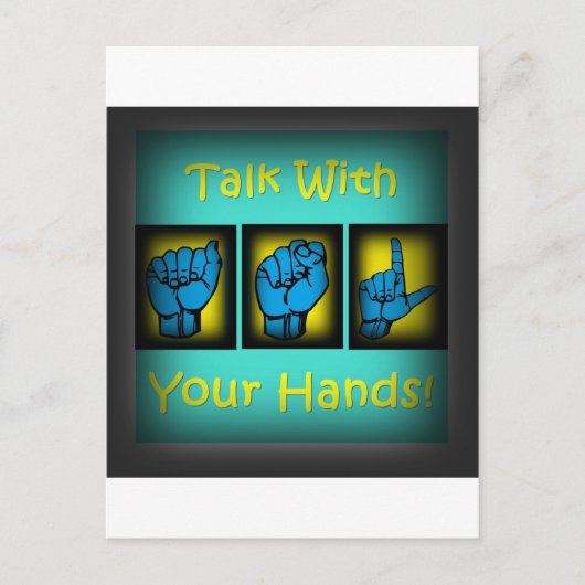 Bespreek met uw handen (2) briefkaart (Voorkant)