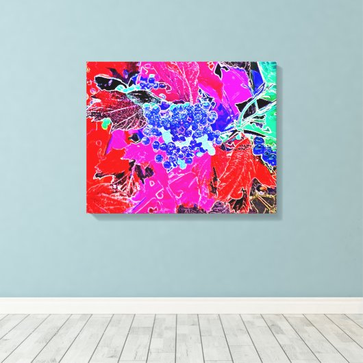 BESSEN EN BLADEREN CANVAS AFDRUK (Insitu (Houten vloer))