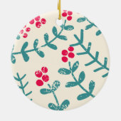 bessen en bladeren keramisch ornament (Achterkant)