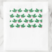 bessen en bladeren rechthoekige sticker (Tas)