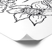 Bessen en bloemen Mooie kleur Me Poster (Hoek)