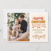 Bessen en klokken kerstfoto vakantie Kaart (Voorkant)