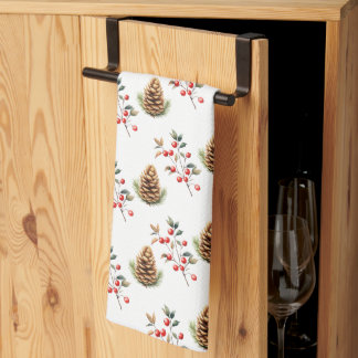 Bessen en pinecones theedoek