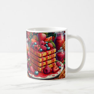 Bessen Gestapelde Wafel Koffiemok