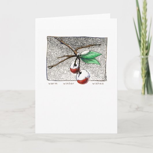 Bessen I van de winter kaart - kleur (Voorkant)