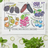 Bessen keukenhanddoek (Gevouwen)