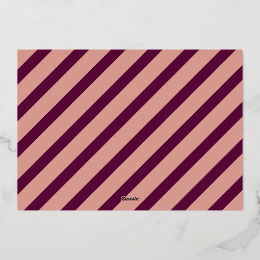 Bessengekleurde en zilveren moderne retro kerstfot folie feestdagenkaart (Achterkant)