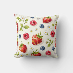 Bessenkleurpatroon Verse Zomerfruit Kussen