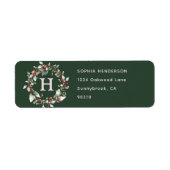 Bessenkranz Monogram Groen Etiket (Voorkant)