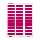 Bessenvioletrood Etiket (Full Sheet)