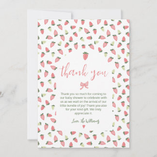 Bessenvrolijke Aardbeien Baby Shower Bedankt