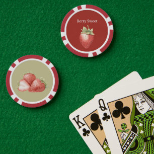 Bessenvruchten Zoete Aardbei Poker Chips