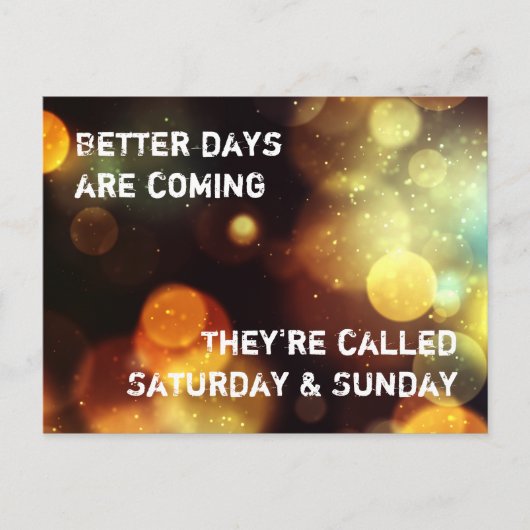 Bessere Tage werden kommen Briefkaart (Voorkant)