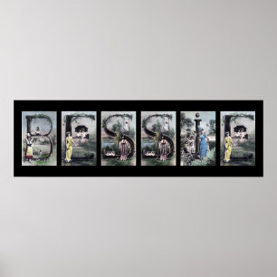 BESSIE  alfabet Letter Name Art Poster