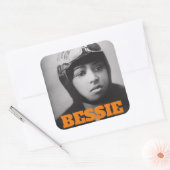 Bessie Coleman - Aviation Pioneer Vierkante Sticker (Envelop)