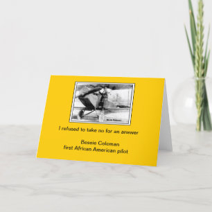 Bessie Coleman offertekaart Kaart