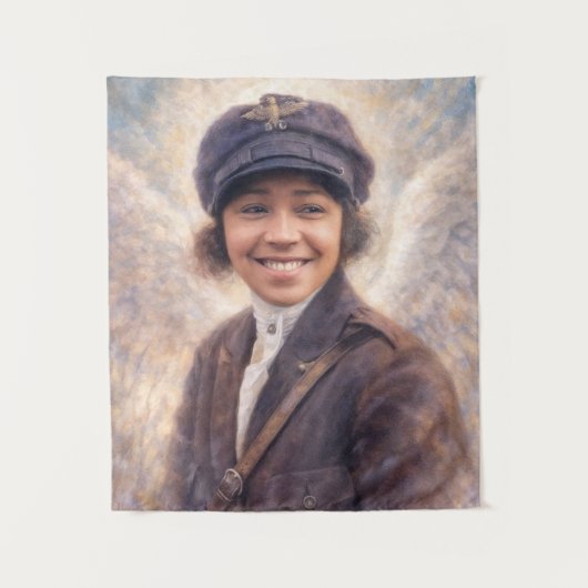 Bessie Coleman With Wings Painting Wandkleed (Voorkant)