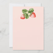 Bessie eerste aardbei verjaardagsfeest template kaart (Achterkant)