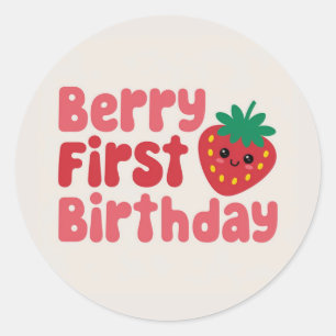 Bessie eerste verjaardag voor meisjes sticker