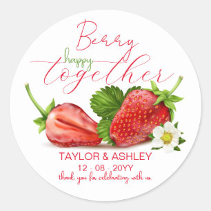 Bessie Gelukkig Samen Trouwen Ronde Sticker