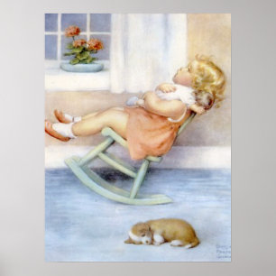 Bessie Pease Guttman Schattig Little Toddler Girl Poster