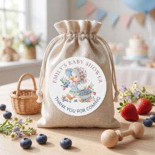 Bessie Zoete Dwaze Gans Baby Shower Bedankt Ronde Sticker