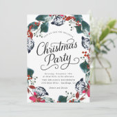 Bessneeuwblad Kerstkrans Script Kaart (Staand voorkant)