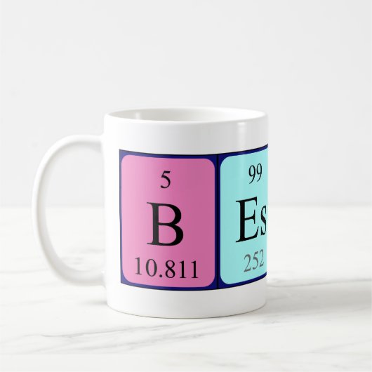 Bessy périodique nom de table mug (Gauche)