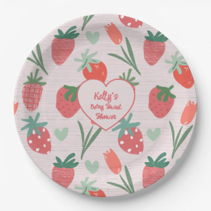 Bessy Zoete Aardbei Baby Shower Papieren Bord