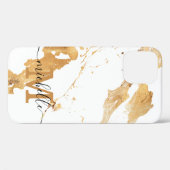 Best 2023 Monogrammed White Gold Marble Name Case-Mate iPhone Case (Achterkant (horizontaal))