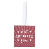 Best Abuelito Ever Photo Kubus Ornament (Voorkant)