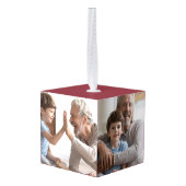 Best Abuelito Ever Photo Kubus Ornament (Achter hoekig)
