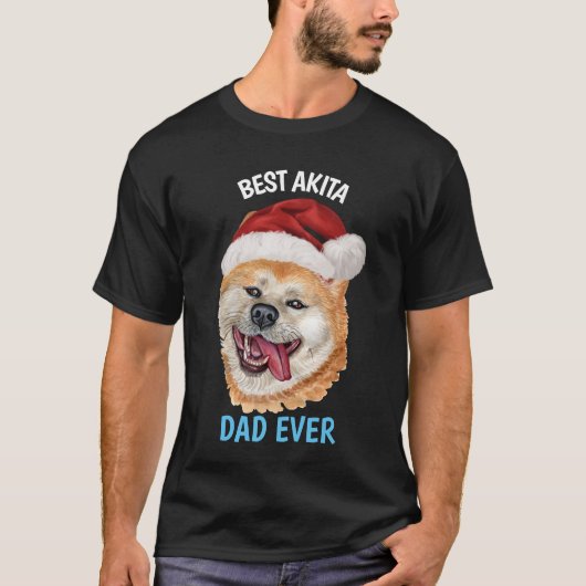 Best Akita Dad Ever T-Shirt (Voorkant)