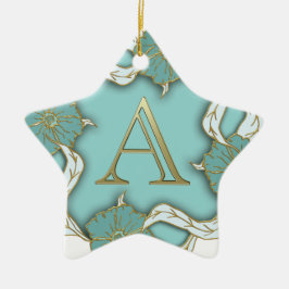 Best Alphabet Letter Initiaal Monogram Achtergrond Keramisch Ornament