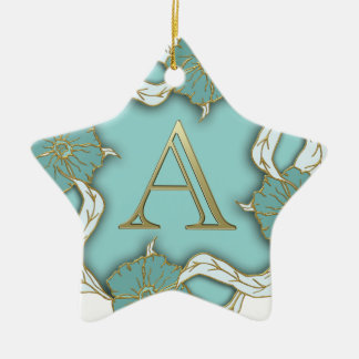 Best Alphabet Letter Initiaal Monogram Achtergrond Keramisch Ornament