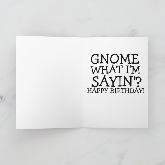 BEST AMI GNOME ELF CARTE D'ANNIVERSAIRE (Intérieur)