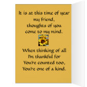 BEST AMI THANKSGIVING card (Intérieur (Gauche))