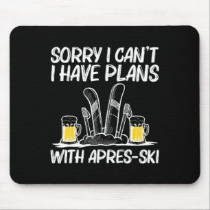 Best Apres Ski Art for Men Women Skiing Skier Wint Muismat