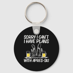 Best Apres Ski Art for Men Women Skiing Skier Wint Sleutelhanger
