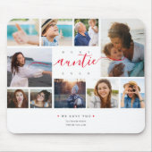 Best AUNTEver Script Moederdag 10 Photo Collage Muismat (Voorkant)