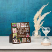 Best Auntie Ever 12 Photo Collage Rustic Wood Fotoplaat (Insitu)