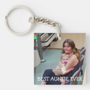 Best Auntie Ever Persoonlijk Foto Sleutelhanger