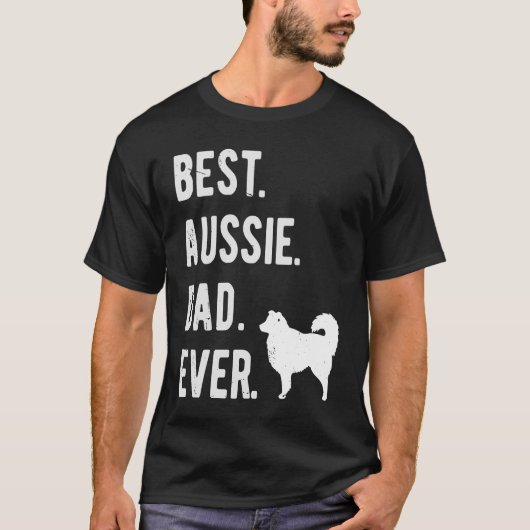 Best Aussie Dad Ever  Australian Shepherd Mens  Da T-shirt (Voorkant)