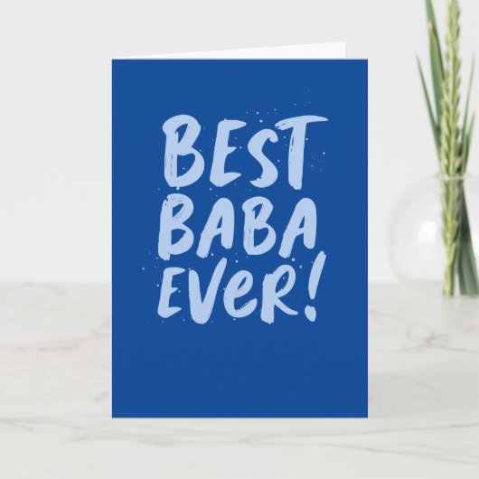 Best Baba Ever Greek trendy text Vaderdag Kaart (Voorkant)