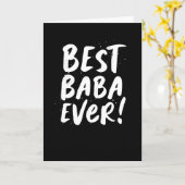 Best Baba Ever leuke moderne Vaderdag Kaart (Gele Bloem)