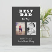 Best Bad Ever 2 Fotocollage Vaderdag Feestdagenkaart (Staand voorkant)