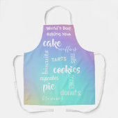 Best Baking Mam Words Apron Schort (Voorkant)