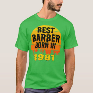 Best Barber geboren in 1981 Birthday T-shirt