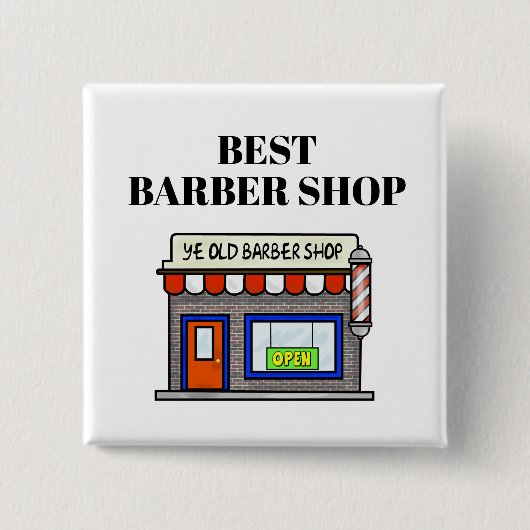 Best Barber Shop Button (Voorkant)