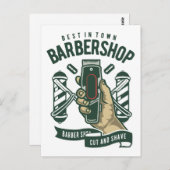 Best Barbershop  Logo Canvas Briefkaart (Voorkant / Achterkant)